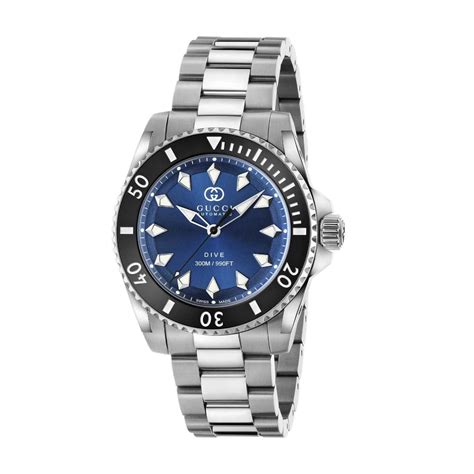 Orologio Uomo Gucci Dive 45mm Cassa Acciaio Inox Argento 